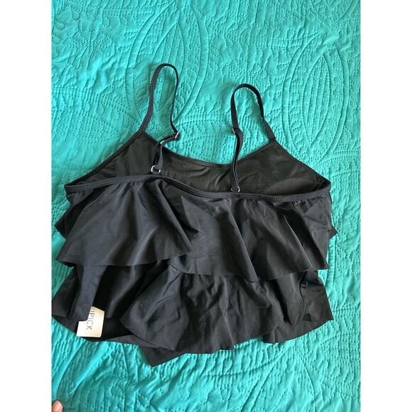 NWT Holipick Women's Size Large Swimsuit 2-Piece Black Animal Print High Waist - Picture 4 of 8